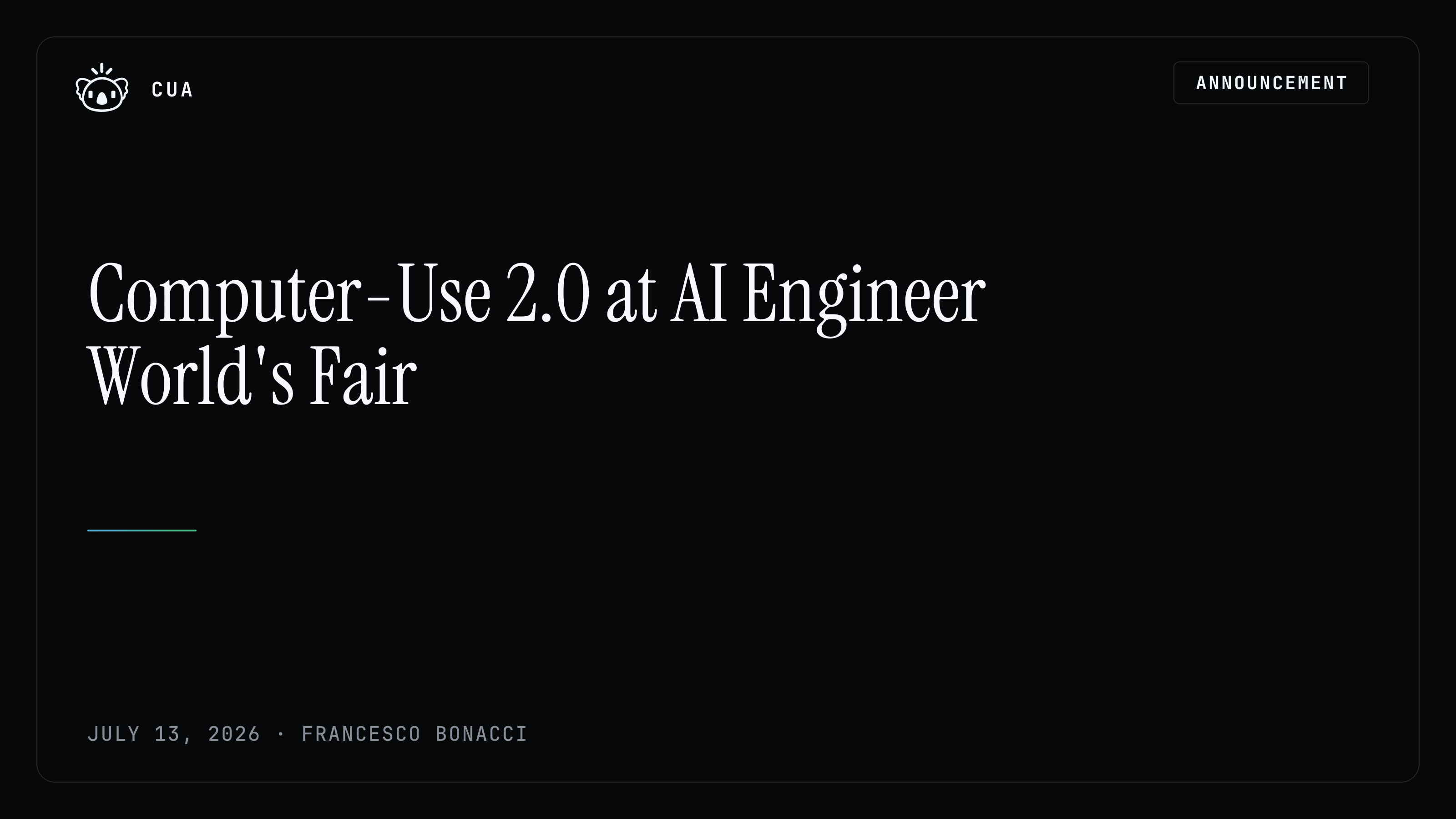 Computer-Use 2.0 at AI Engineer World's Fair
