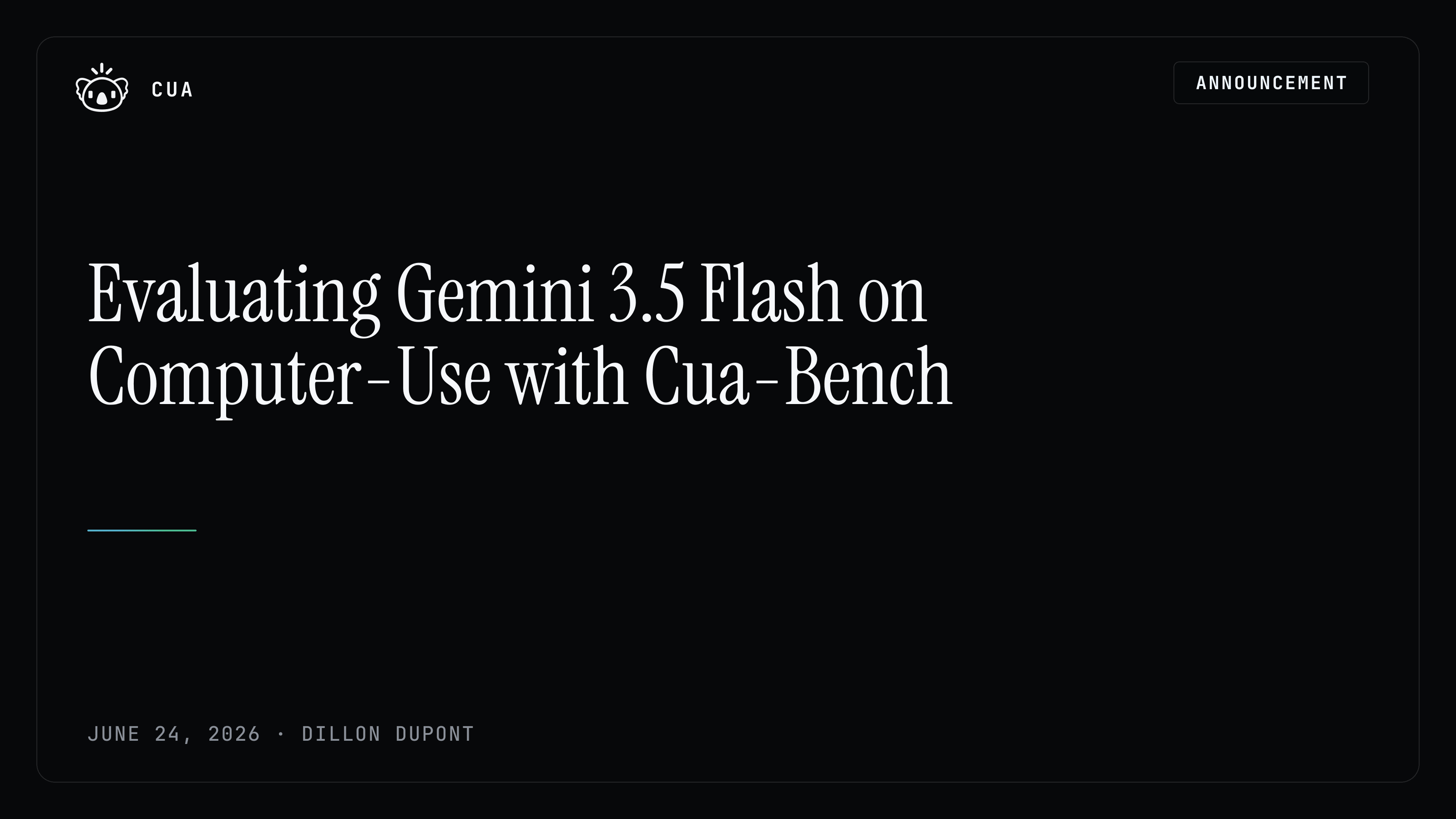Evaluating Gemini 3.5 Flash on Computer-Use with Cua-Bench