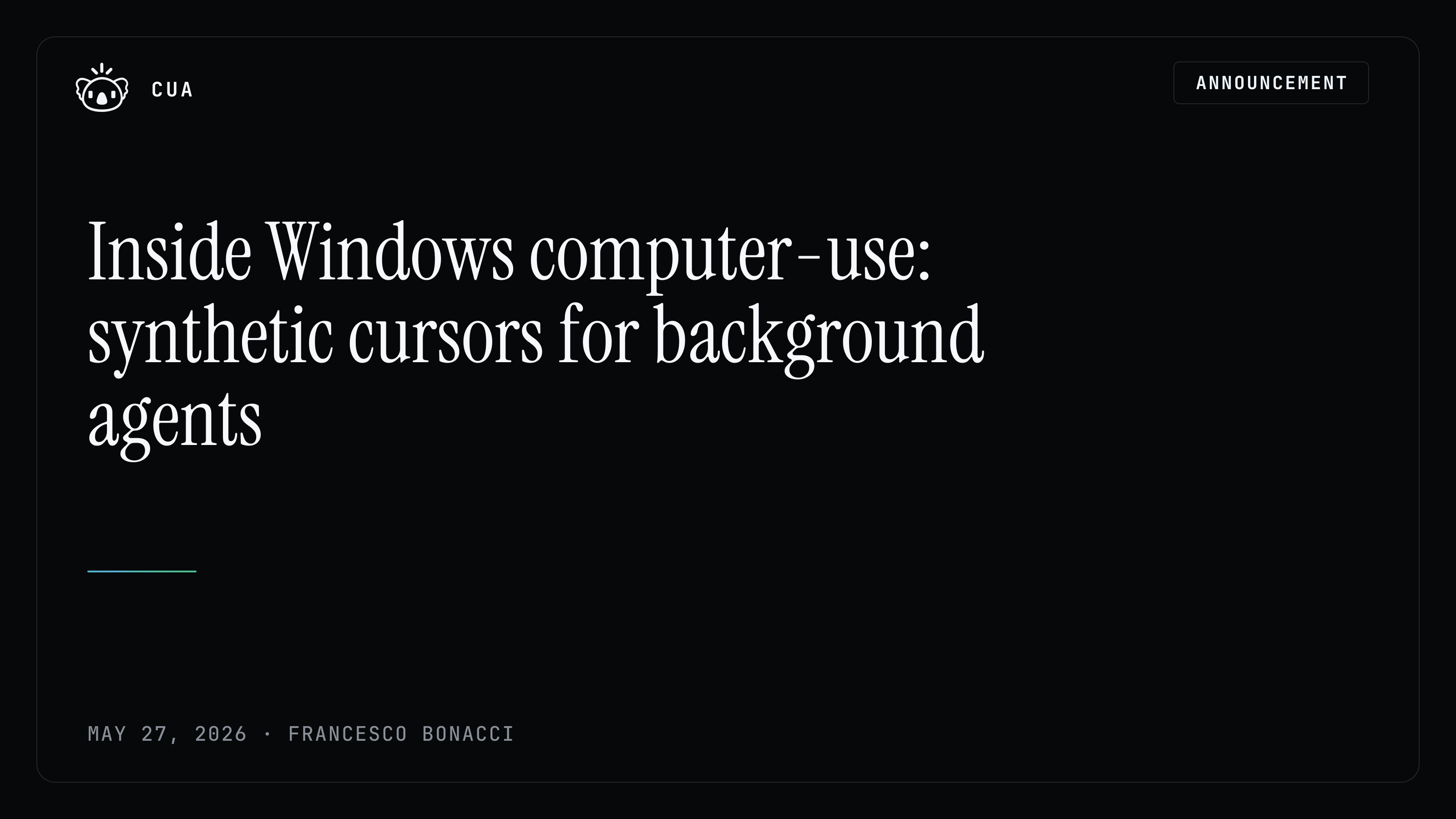 Inside Windows computer-use: synthetic cursors for background agents