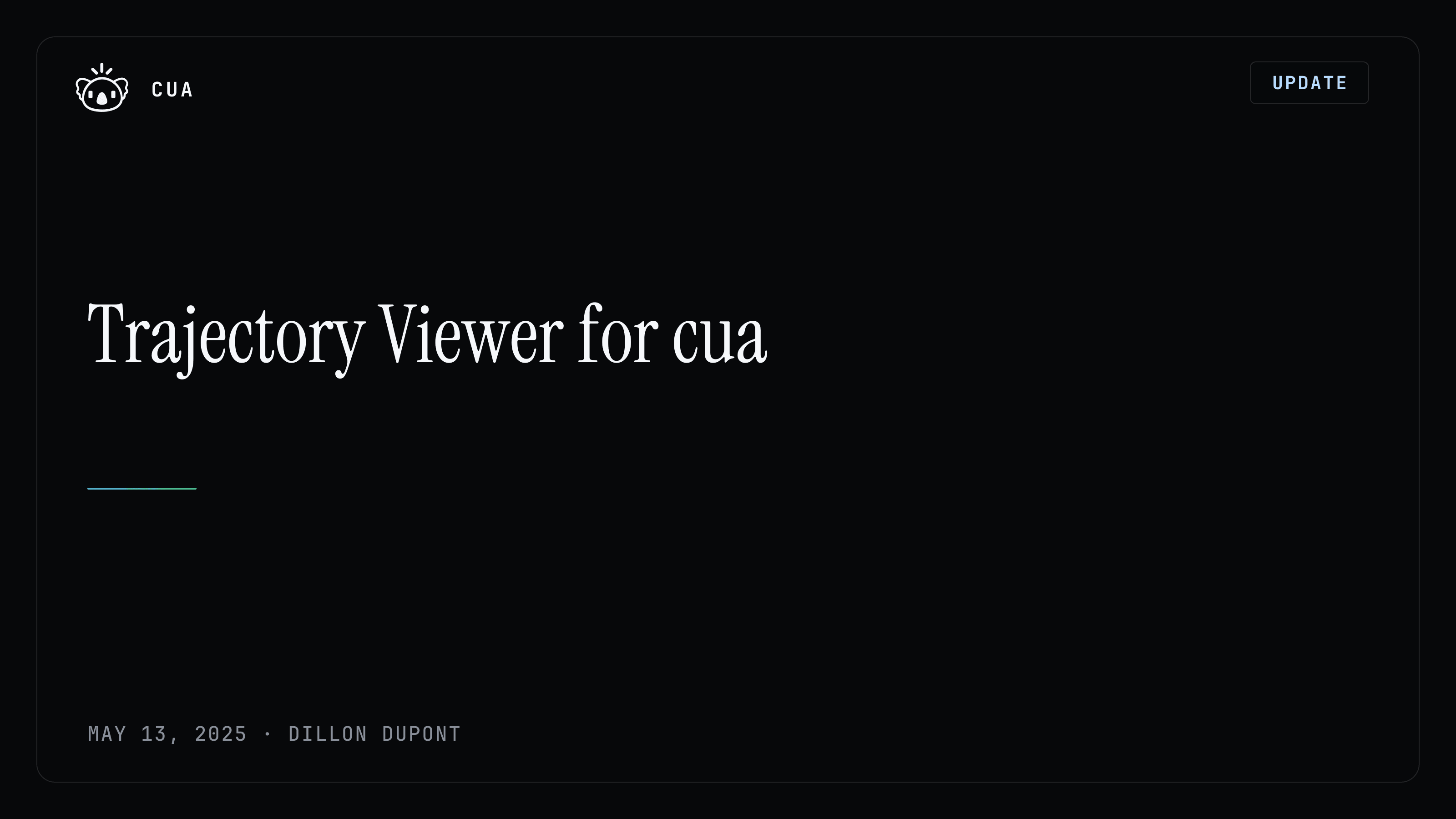 Trajectory Viewer for cua